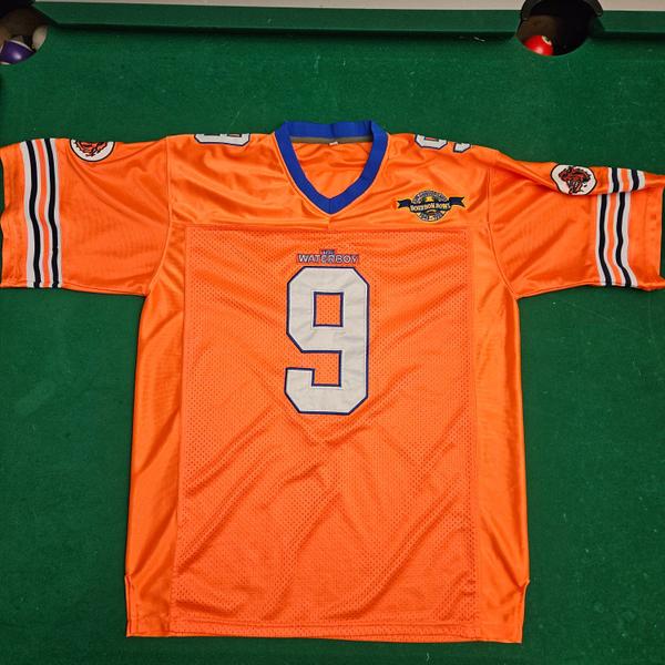 The Waterboy Bobby Boucher #9 SCLSU Mud Dogs Orange Football Jersey